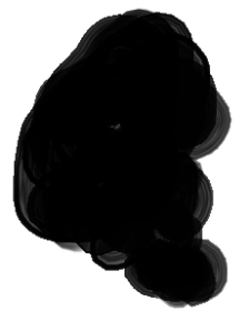 My rendition of the mysterious "dark spot" in the game.